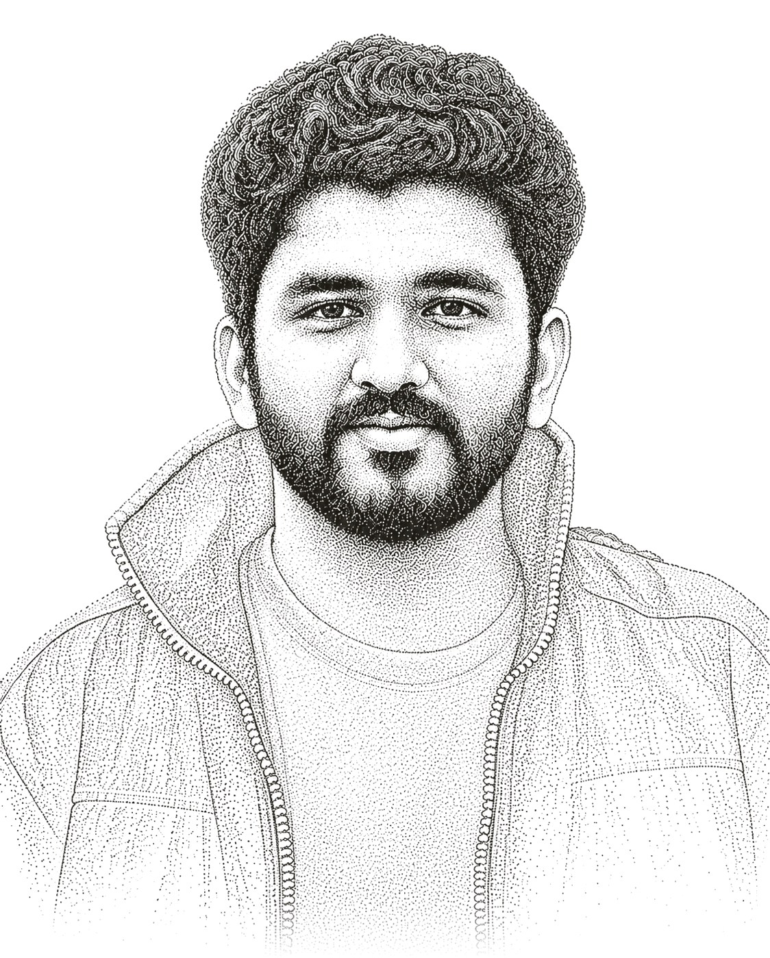 Stippled dot portrait of Dhairya Vyas